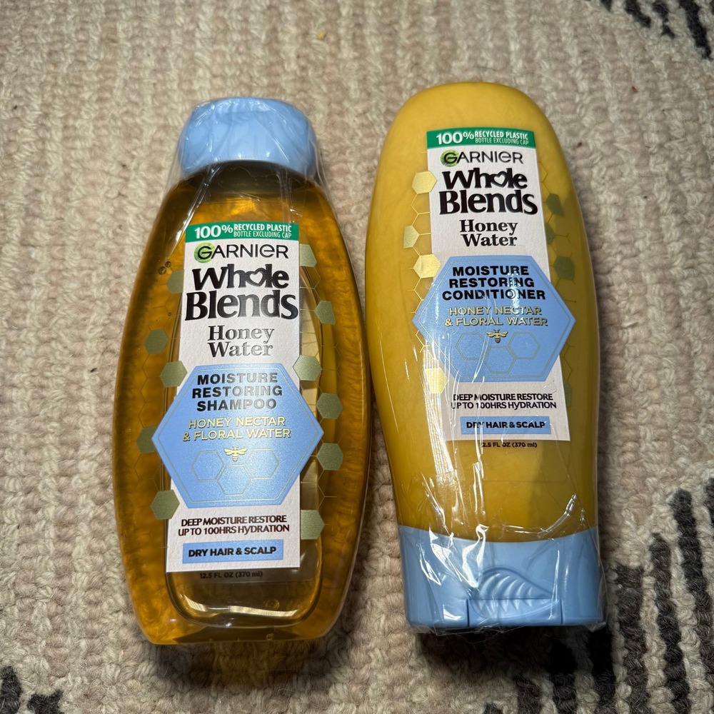 Garnier Whole Blends Honey Water Shampoo & Conditioner‎ Set 12.5oz NEW SEALED